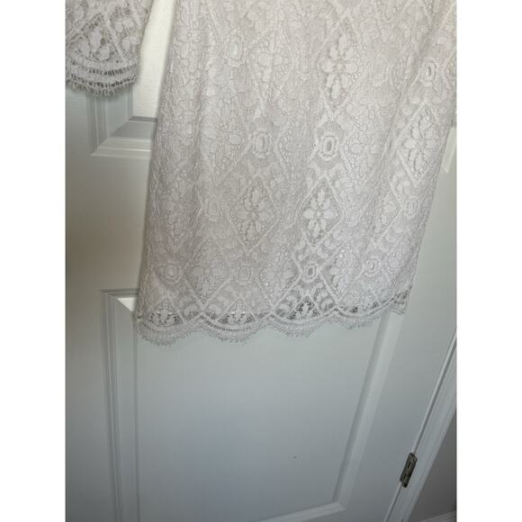NWT Lilly Pulitzer Meryl 3/4 Sleeve V Neck Resort White Diamond Lace Dress 00 - Picture 3 of 7